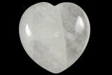 1.6" Polished Clear Quartz Heart - Photo 2